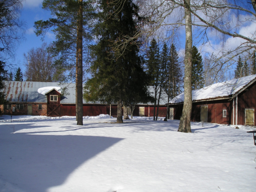 The barn from the house